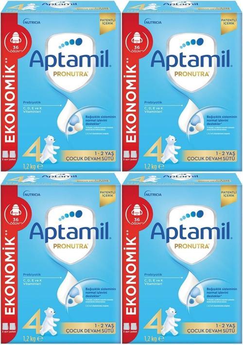 Nutrıcıa Aptamil Pronutra 1200GR Devam Sütü No:4 (1-2 Yaş) (4 Lü Set)