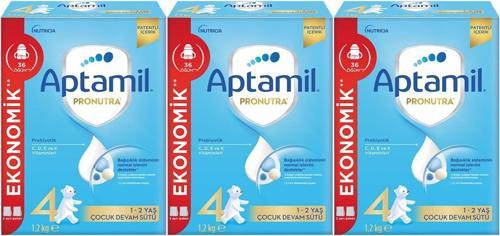Nutrıcıa Aptamil Pronutra 1200GR Devam Sütü No:4 (1-2 Yaş) (3 Lü Set)