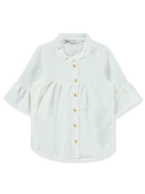 Valon Kol 10-13 Yaş Gömlek - Beyaz10-11 Yaş