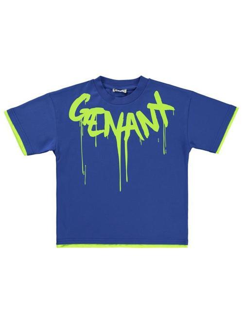 Genanx Baskılı 10-13 Yaş Tişört - Mavi10-11 Yaş