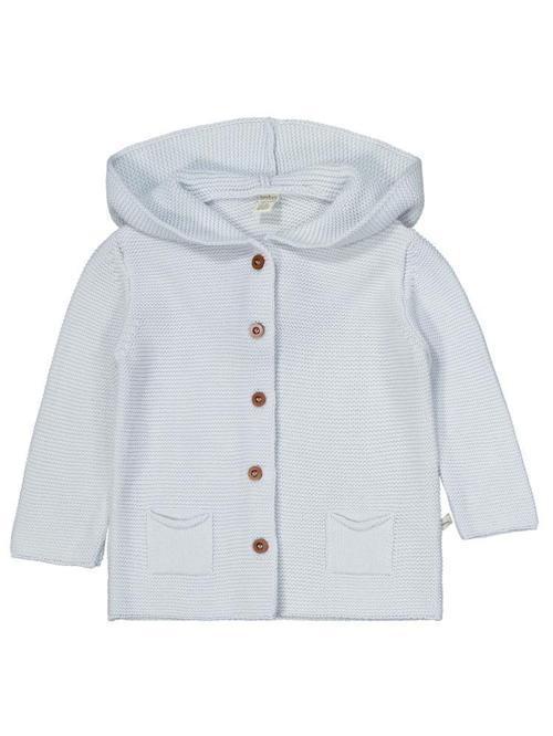 Kapşonlu Cepli 3-12 Ay Hırka - Mavi6-9 Ay