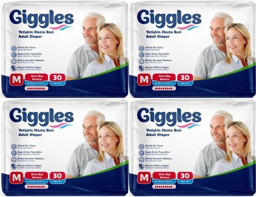 Hasta Bezi Yetişkin Bel Bantlı Tekstil Yüzey Orta - Medium (M) 120 Adet (4PK*30)