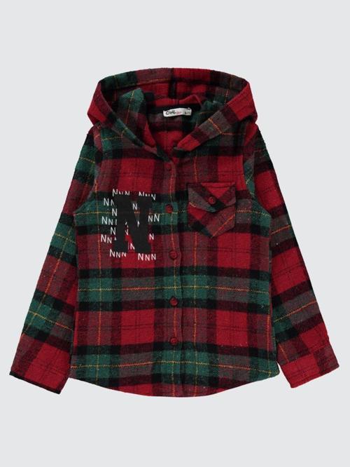 N Baskılı 6-9 Yaş Gömlek - Yeşil7-8 Yaş