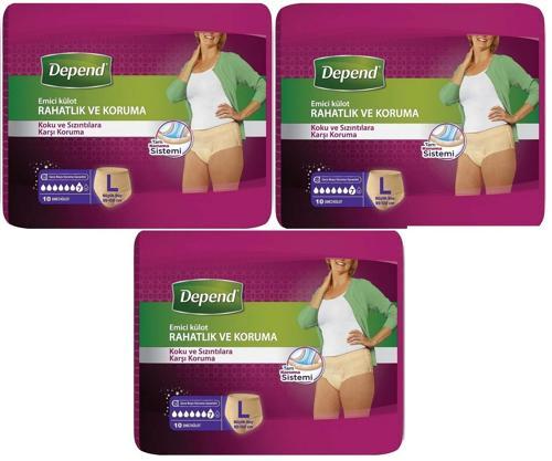 Emici Külot Hasta Bezi Large - Büyük Kadın 30 Adet (3PK*10)