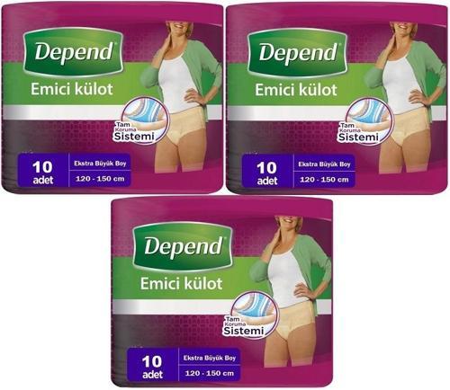 Emici Külot Hasta Bezi XL - Extra Büyük Kadın 30 Adet (3PK*10)
