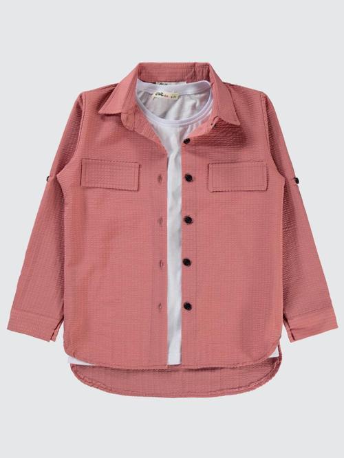 Sahte Cepli 10-13 Yaş Gömlek - Pembe10-11 Yaş