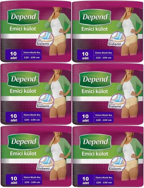 Emici Külot Hasta Bezi XL - Extra Büyük Kadın 60 Adet (6PK*10)