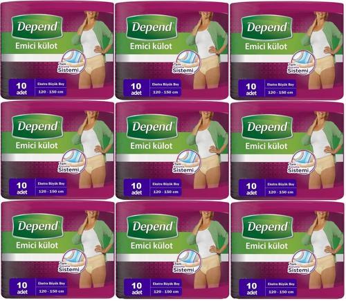 Emici Külot Hasta Bezi XL - Extra Büyük Kadın 90 Adet (9PK*10)