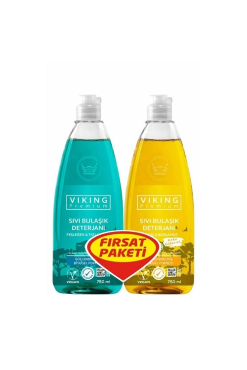12'Li Bulaşık Deterjanı Sıvı 2X750 Ml. Fesleğen + Nergis Emh