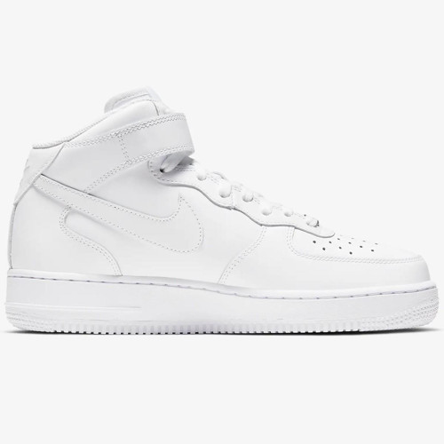 Air Force 1 '07 Mid Leather Unisex Sneaker Hakiki Deri Yüksek Bilek Günlük Spor Ayakkabı Beyaz