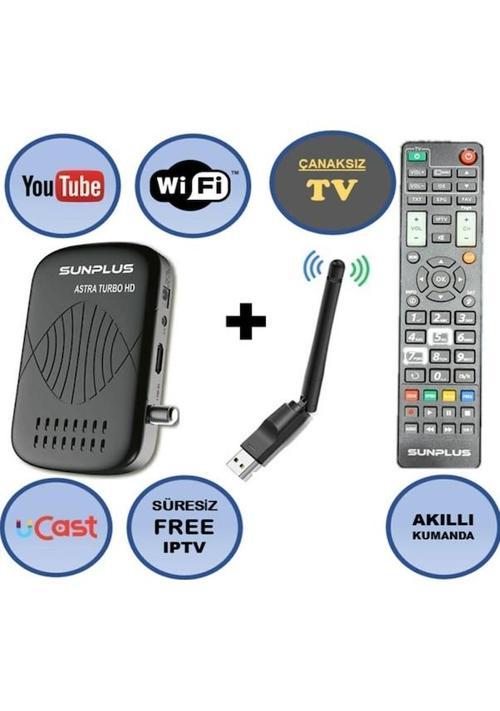 Astra Turbo HD2023 Çanaklı - Çanaksız Wi-fi Dahil Full HD Uydu Alıcısı