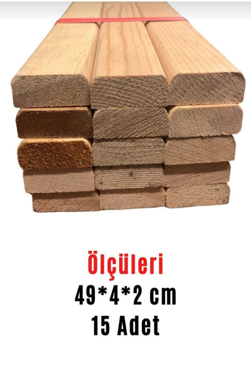 Silinmiş Ahşap Bahçe Dekorasyon Çıtası Ham Ahşap Ahşap Çıta 49*4*2 Cm
