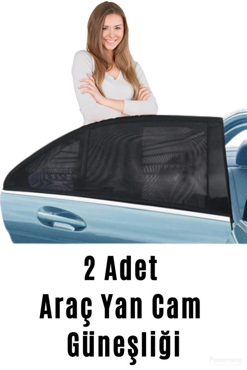 2 Adet Oto Yan Cam Perdesi Araba Arka Güneşlik Araç Anne Bebek Çocuk Perde Arka Koltuk
