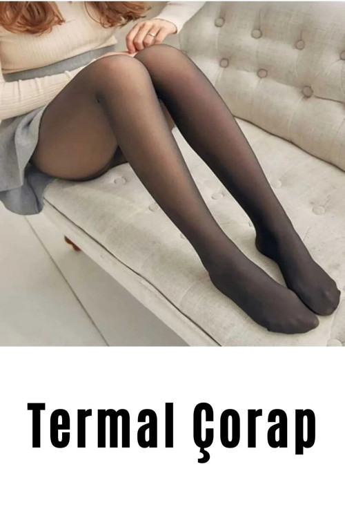 Termal Külotlu Çorap Siyah
