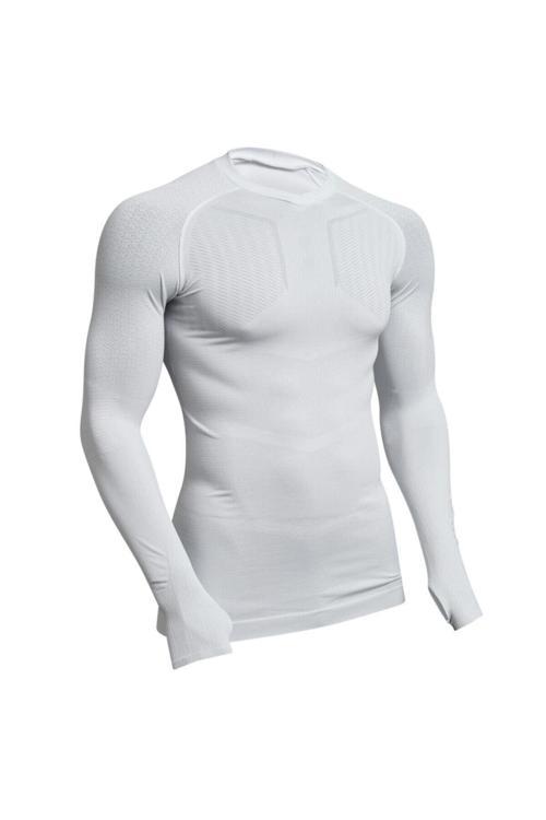 Unisex Sporcu Beyaz Uzun Kollu Termal Içlik