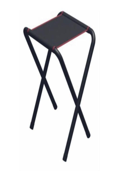 Katlanabilir Mini Katlanır Balıkçı Kamp Piknik Taburesi Metal Siyah 6'Lı