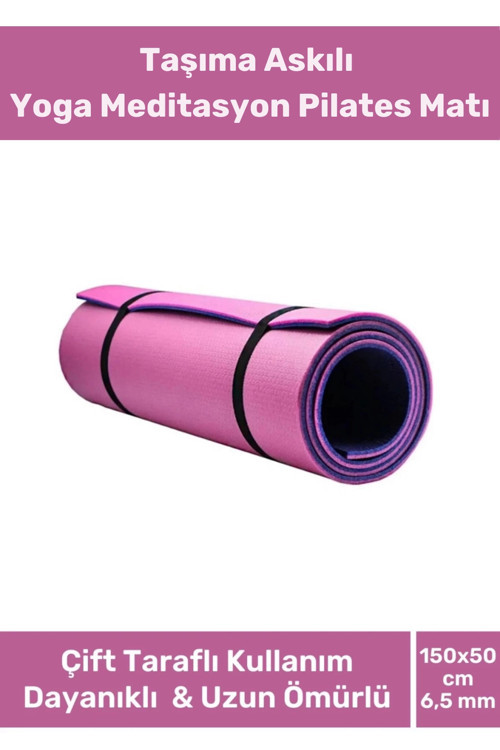 Premium Antibakteriyel Silinebilir Çift Taraflı Kaymaz Silinebilir Yoga Meditasyon Minderi 6,5mm Mat