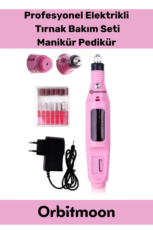 Profesyonel Seri 9v Elektrikli 6 Başlıklı Bakım Törpü Tırnak Ayak Nasır Mantar Manikür Pedikür Seti
