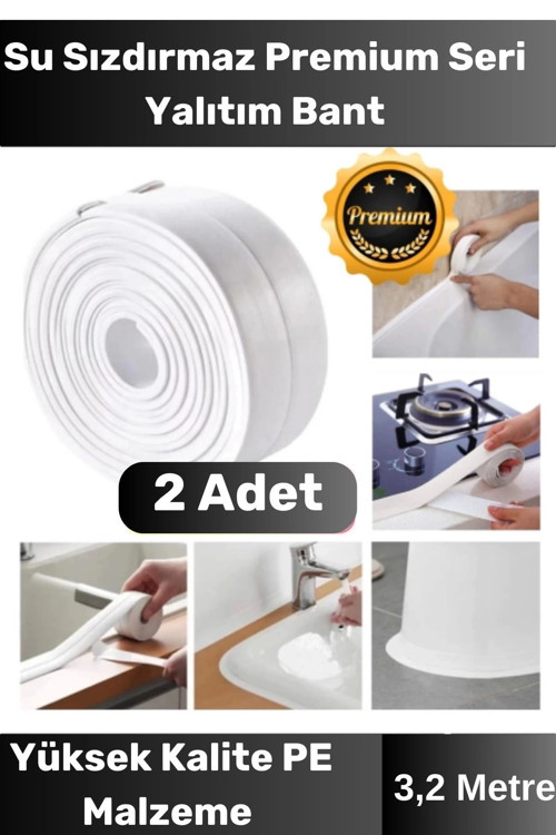 Özel Seri Premium Su Geçirmez Sızdırmaz Lavabo Küvet Yağ Nem Küf Önleyici 3.2m 2 Adet Izolasyon Bant