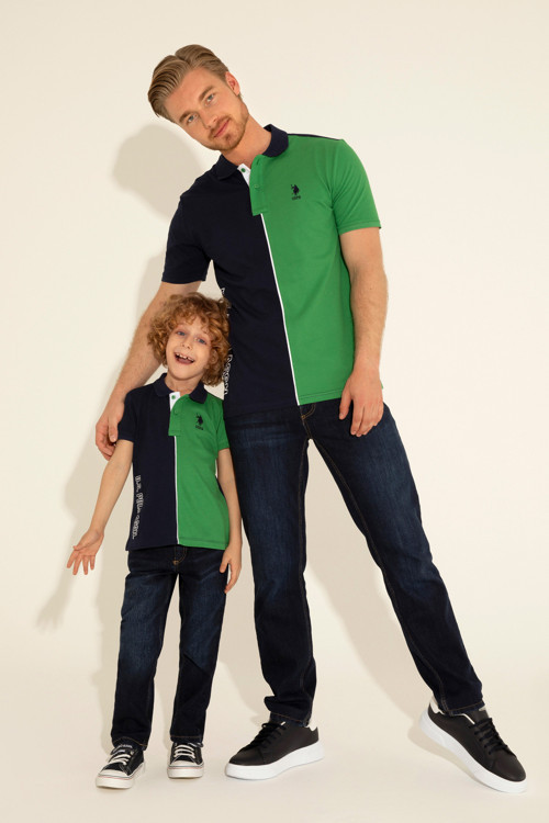 Erkek Çocuk Lacivert Polo Yaka Tişört 50288125-Vr033