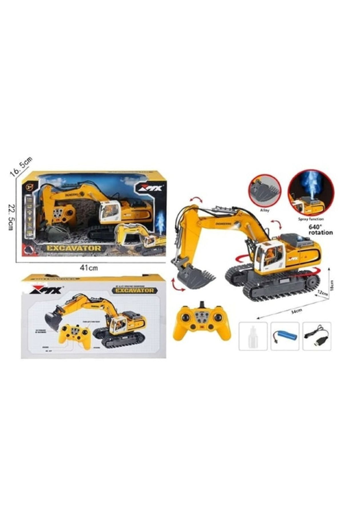 Uzaktan Kumandalı Şarjlı PALETLİ EXCAVATOR 1/18 Boy Full Fonksiyon Kepçe Hareketli Işıklı