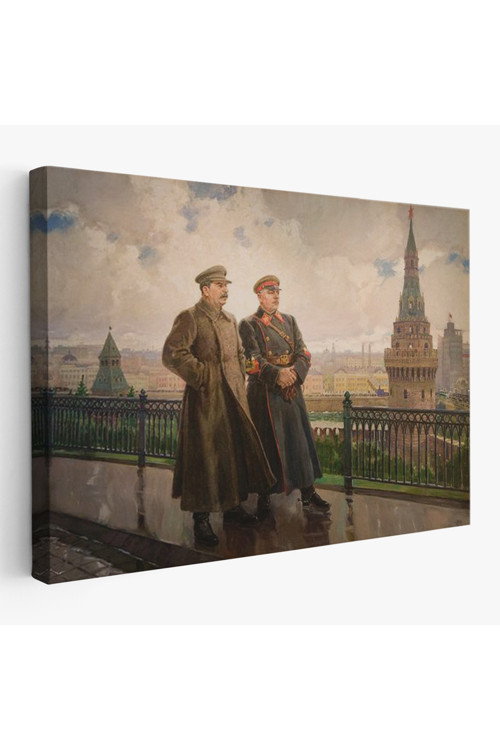 Kremlin'De Stalin Ve Voroshilov Tablosu - Stalin And Voroshilov İn The Kremlin