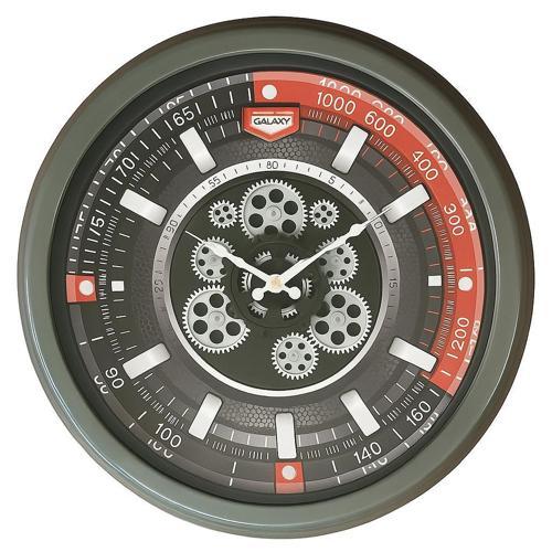 Premium Sport Serisi Metal Çarklı Duvar Saati 60 CM Gri