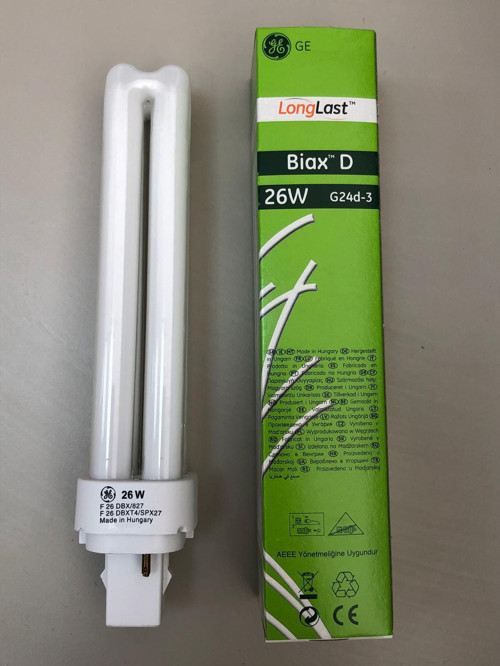 10 Adet GENERAL ELC . Plc Lamba 26w/827 2p 2700 K 1800 Lümen Sarı Boy:16.5cm ( 10w-13w-18w Yerine Olmaz )