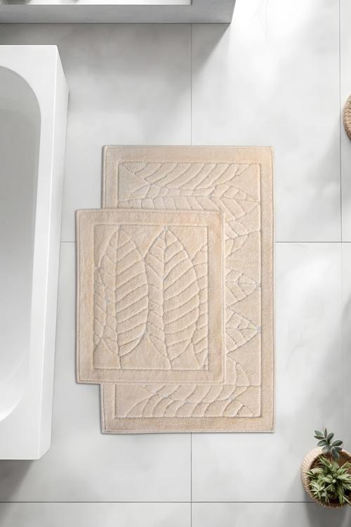 Banyo 2li Paspas Takımı Geo Bej 60x100