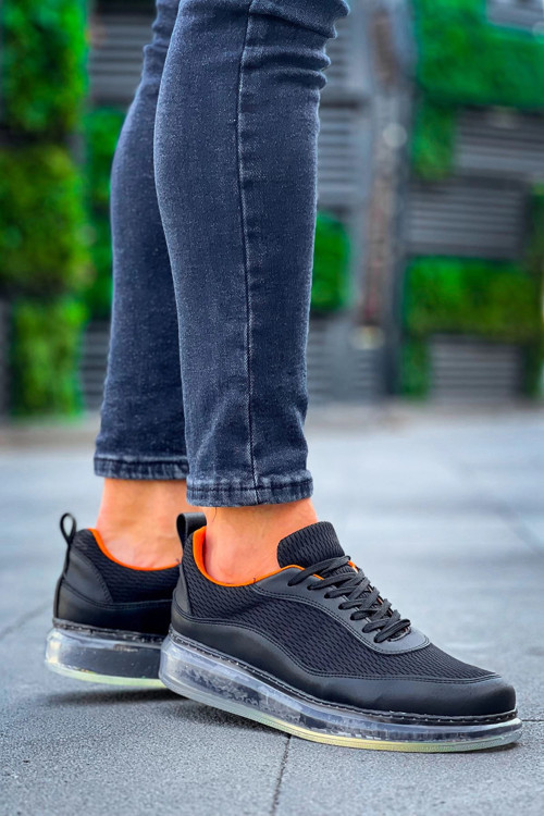 MD181 RRT İpekyol Erkek Ayakkabı SIYAH - TURUNCU
