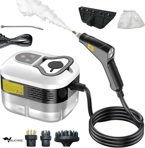 El Tipi Buharlı Temizleyici 2500W Basınçlı Yüksek Isı, Çoklu Başlık Aparatlı Derinlemesine Hijyenik Temizlik
