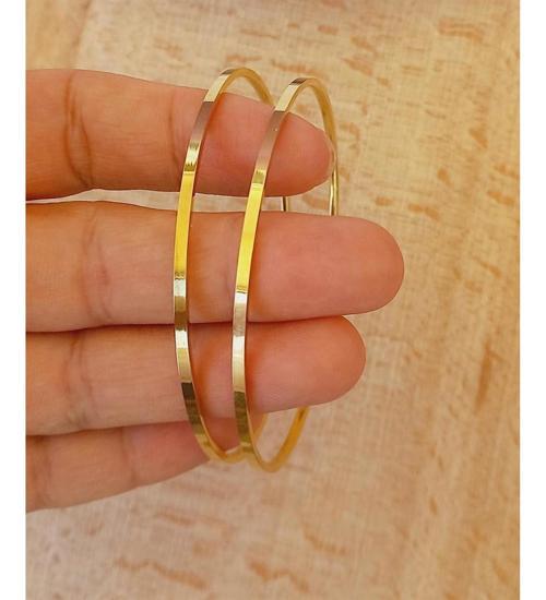 2li Ajda Bileklik Ajda 2'li Gold Kadın İnce Ajda Bilezik - 3155-2