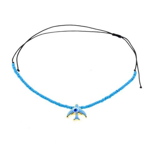 Altın Renk Turkuaz Mineli Kuş Model Miyuki Bileklik - 2955