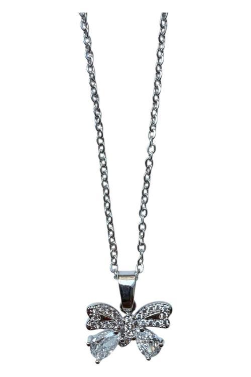 Gümüş Renk Fiyonk Sf Zincir Çelik Kolye - 3658