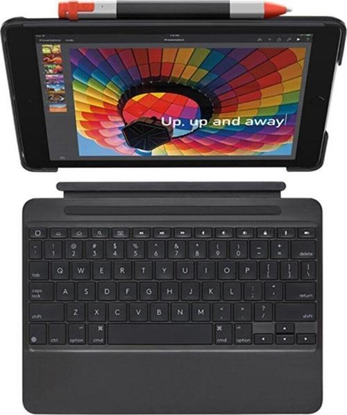 Slim Combo 9.7" iPad 5 & 6. Nesil İçin Klavyeli Kılıf (İngilizce)