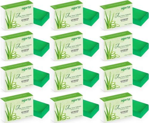 El Yapımı Doğal Sabun 150GR Aloe Vera (12 Li Set)