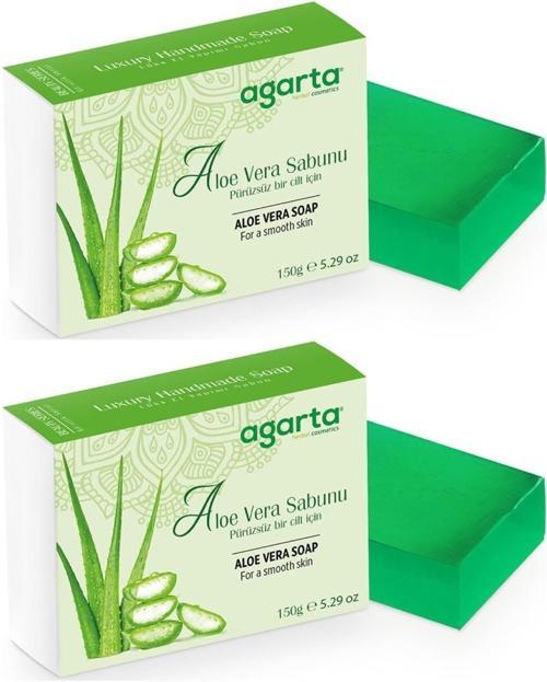 El Yapımı Doğal Sabun 150GR Aloe Vera (2 Li Set)