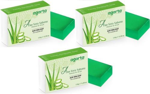 El Yapımı Doğal Sabun 150GR Aloe Vera (3 Lü Set)