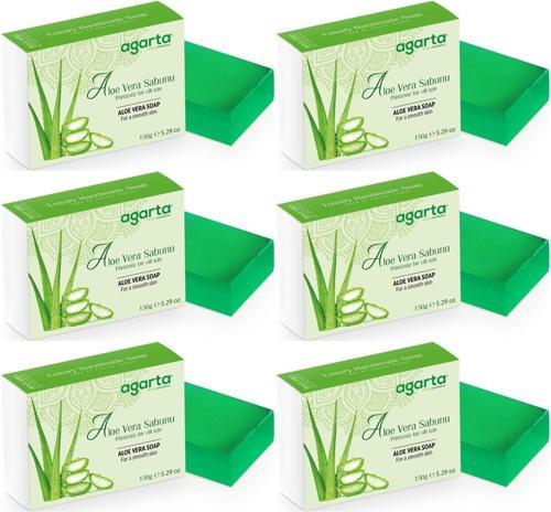 El Yapımı Doğal Sabun 150GR Aloe Vera (6 Lı Set)