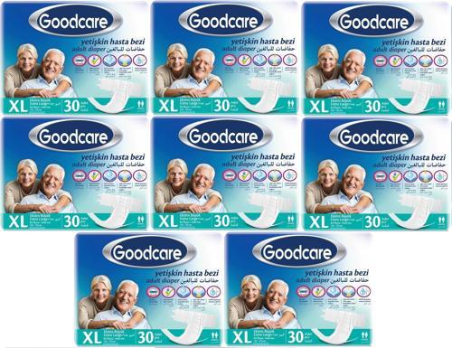 Hasta Bezi Yetişkin Bel Bantlı Tekstil Yüzey XL Extra Large- Ekstra Büyük 240 Adet (8PK*30)