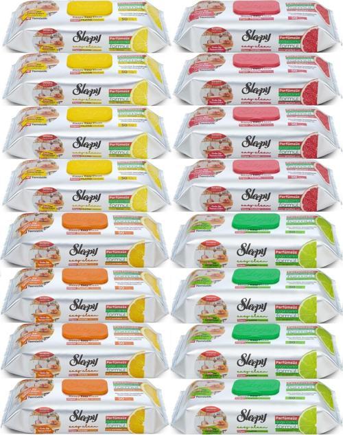 Easy Clean Yüzey Temizlik Mutfak Havlusu - Mendili 50 Yaprak Karma (16 Lı Set)