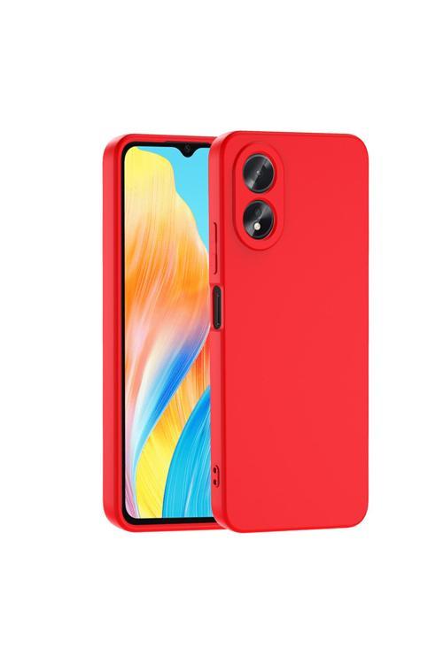Oppo A38 Uyumlu Zore Mara Lansman Kapak-Kırmızı