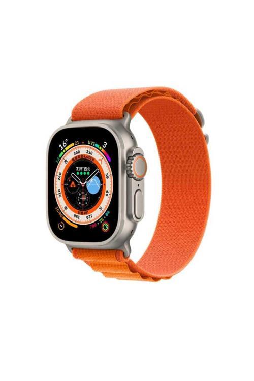 Watch 7 41Mm Uyumlu Krd-74 Hasır Zore Kordon-Turuncu