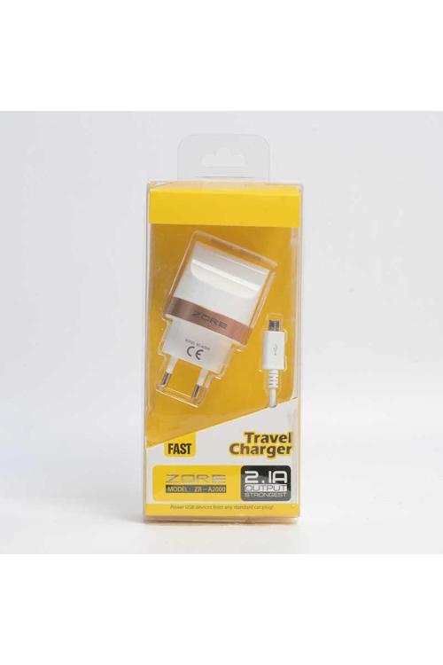 Fzd Tiger 2000 Mah 2 İn 1 Micro Ev Şarj Seti - Beyaz