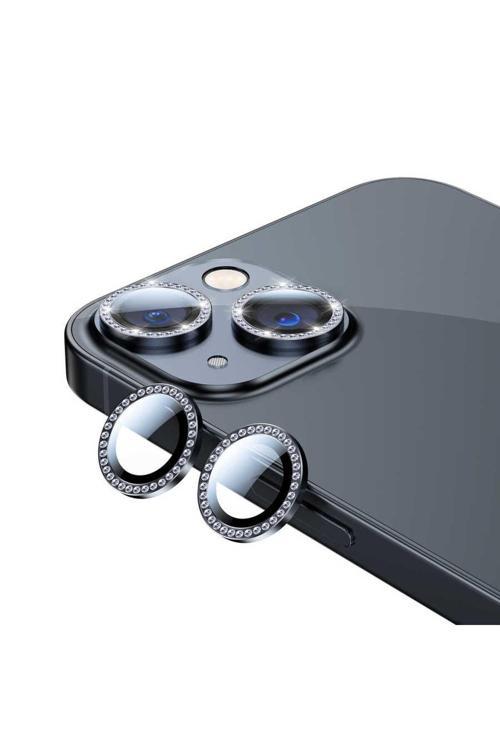 İphone 13 Uyumlu Zore Cl-06 Kamera Koruyucu-Siyah