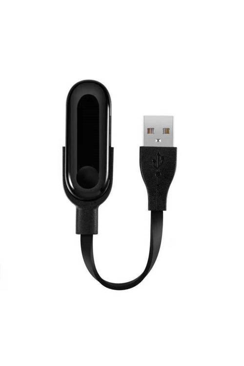 Xiaomi Mi Band 2 Uyumlu  Usb Şarj Kablosu Manyetik Adsorpsiyon Ve Pratik Kullanım Siyah