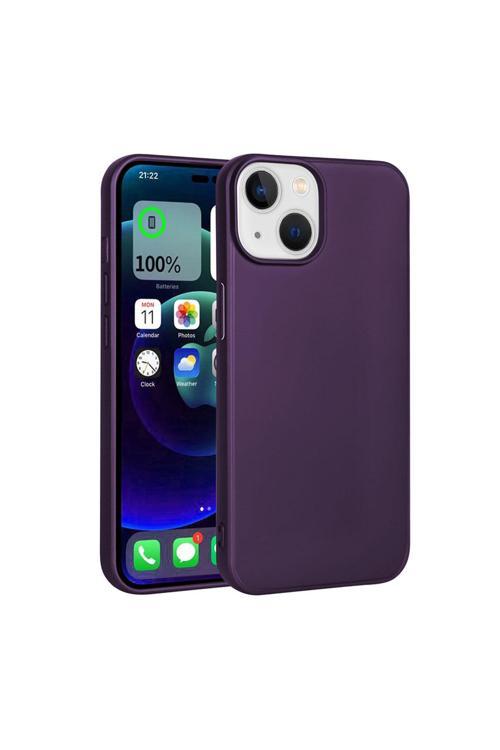 İphone 15 Plus Uyumlu Csk Zore Premier Silikon Kılıf-Derin Mor