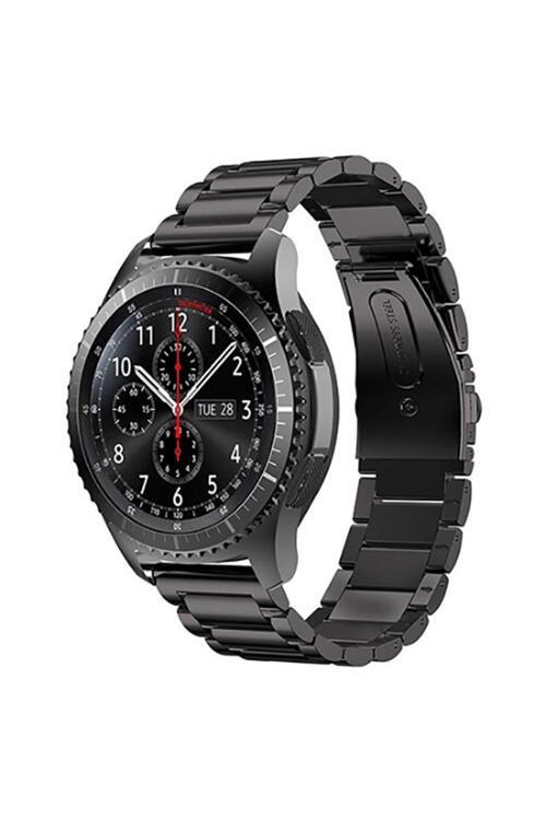 Galaxy Watch 42Mm (20Mm) Uyumlu Krd-04 Metal Zore Kordon-Siyah