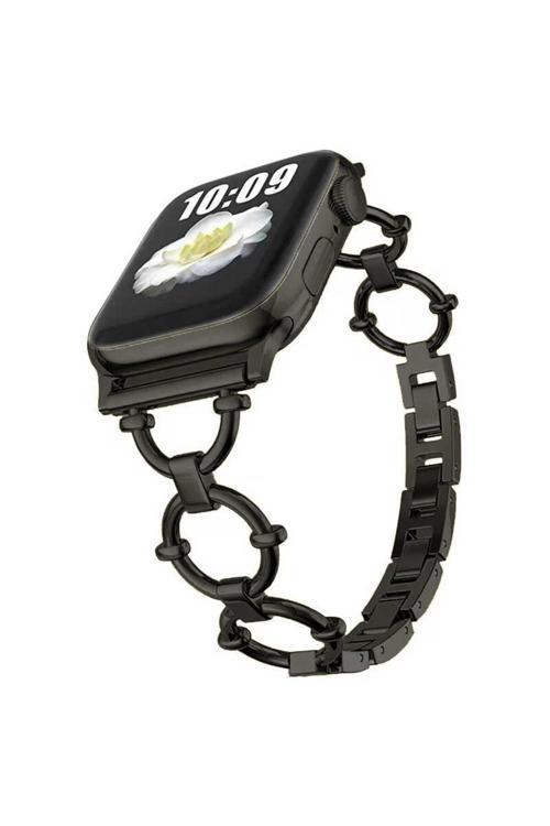 Watch 7 45Mm Uyumlu Krd-56 Metal Zore Kordon-Siyah