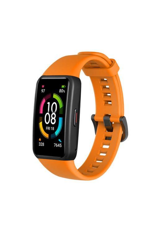 Huawei Band 6 Uyumlu Krd-47 Uyumlu Zore Kordon-Turuncu